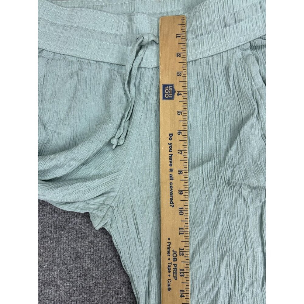 PrAna Dress Pants Womens XS Green Modal Crepe Wide Leg Elastic Waist Casual - Picture 4 of 8